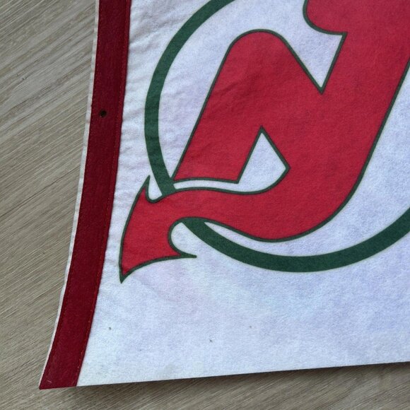 Early 1980'S New Jersey Devils NHL Hockey Pennant Flag - Picture 3 of 10